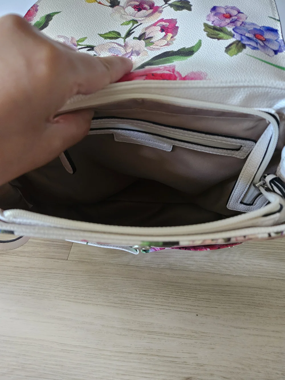 Floral Faux Leather Backpack Boho Romantic Fairy
